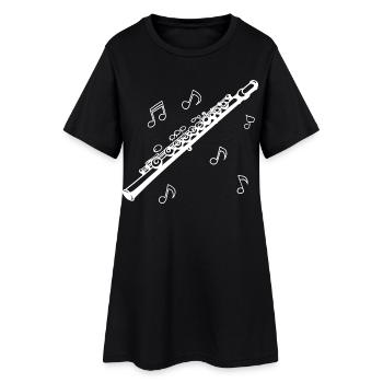 Flûte - Robe T-shirt Femme - noir - Devant