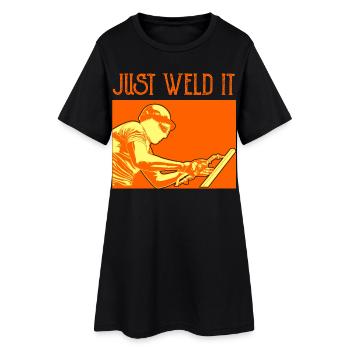 Blague du soudeur - Robe T-shirt Femme - noir - Devant