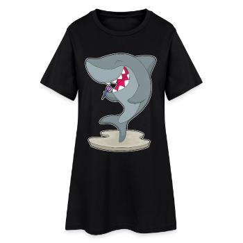 Fléchette de requin - Robe T-shirt Femme - noir - Devant