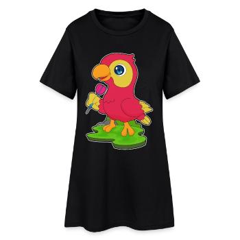 Fléchette perroquet Fléchette - Robe T-shirt Femme - noir - Devant