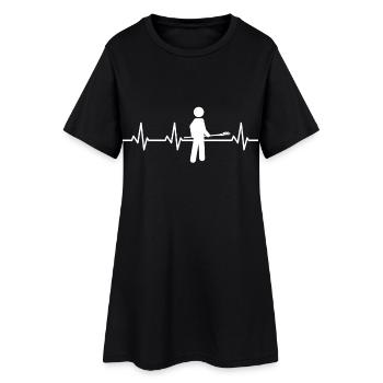 Bäcker Strichmännchen Herzlinie - Frauen T-Shirt-Kleid - Schwarz - Vorne
