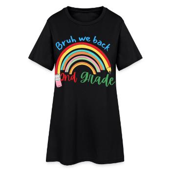 Bruh We Back Rainbow - Women’s T-Shirt Dress - black - Front
