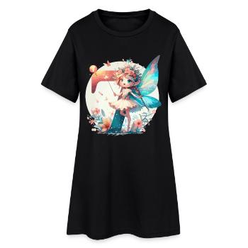 7 Years Fairy Elf Birthday Gift - Women’s T-Shirt Dress - black - Front
