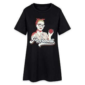 Joueur de Pickleball Boules de Pickleball Vintage - Robe T-shirt Femme - noir - Devant