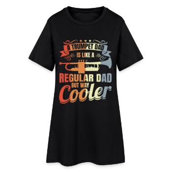 Père trompettiste - Robe T-shirt Femme - noir - Devant