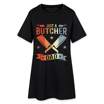Père boucher - Robe T-shirt Femme - noir - Devant