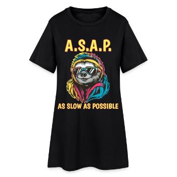 ASAP Aussi Lent Que Possible Lunettes de soleil Sloth Cool - Robe T-shirt Femme - noir - Devant