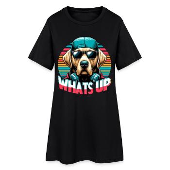Dudley Labrador What’s Up Cool Dog Gift - Robe T-shirt Femme - noir - Devant