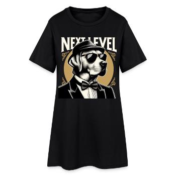 Dudley Labrador Smoking Anzug Next Level Geschenk - Frauen T-Shirt-Kleid - Schwarz - Vorne