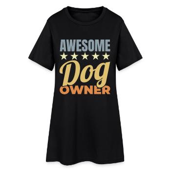 Propriétaire de chien génial - Robe T-shirt Femme - noir - Devant