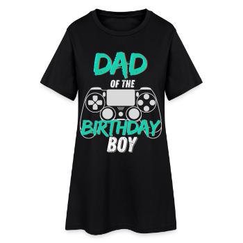 Papa des Geburtstagskind-Gaming-Designs - Frauen T-Shirt-Kleid - Schwarz - Vorne