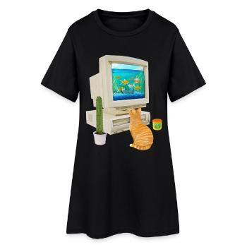 Aquarium PC des années 90 - Robe T-shirt Femme - noir - Devant