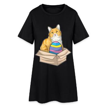 Oeuf de Pâques pour chat - Robe T-shirt Femme - noir - Devant