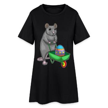 Œuf de Pâques Rat - Robe T-shirt Femme - noir - Devant