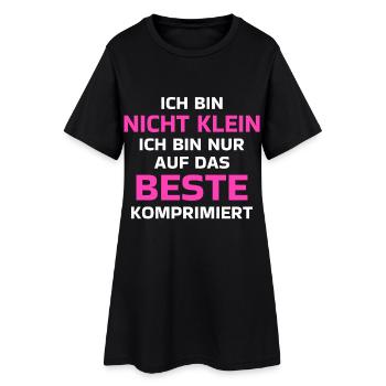 Ich Bin Nicht Klein Auf Das Beste Komprimiert - Frauen T-Shirt-Kleid - Schwarz - Vorne