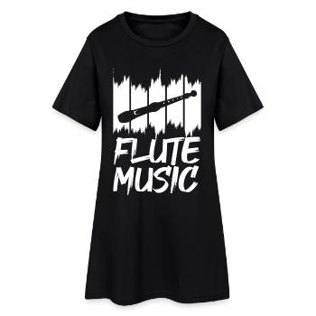 Musique de flûte amusante - Robe T-shirt Femme - noir - Devant
