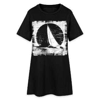 Voile - Robe T-shirt Femme - noir - Devant