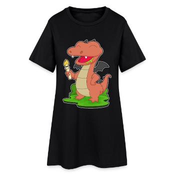 Dragon Bougie d’Halloween - Robe T-shirt Femme - noir - Devant
