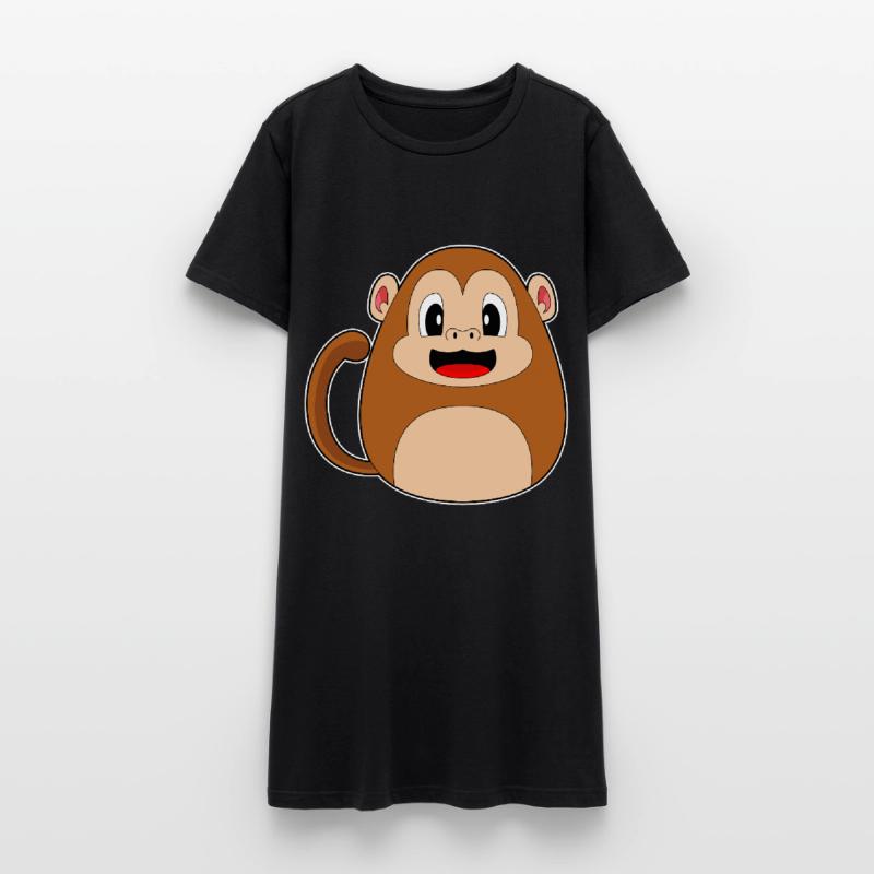 Monkey Easter Easter Egg Women’s T-Shirt Dress