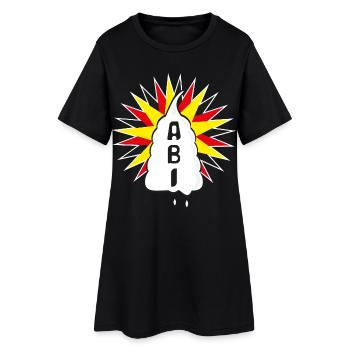 ABI mit viel Sahne, eine süsse Geschenkidee. - Frauen T-Shirt-Kleid - Schwarz - Vorne