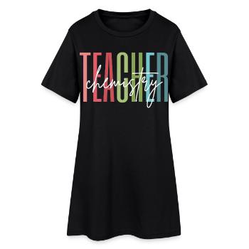 Chemie Lehrerin Schule Danke Geschenk - Frauen T-Shirt-Kleid - Schwarz - Vorne
