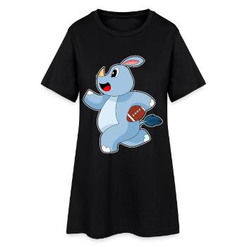 Rhino American Football Sport - Women’s T-Shirt Dress - black - Front