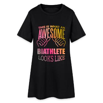 biathlon - Robe T-shirt Femme - noir - Devant
