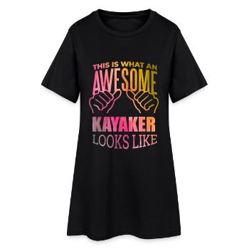 Kayak - Women’s T-Shirt Dress - black - Front