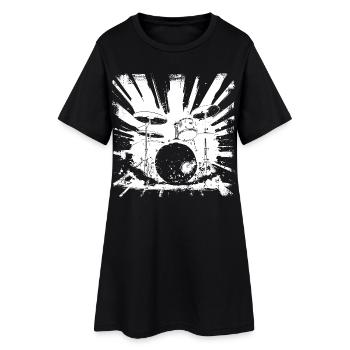 Graphiques de batterie - Robe T-shirt Femme - noir - Devant