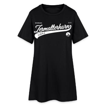 ZERMATTERHORN - Frauen T-Shirt-Kleid - Schwarz - Vorne