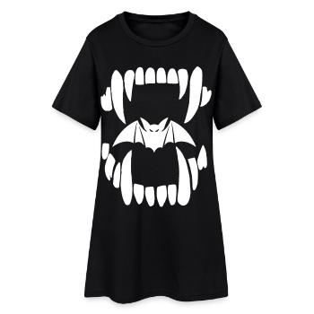 Vampire jaw - Women’s T-Shirt Dress - black - Front