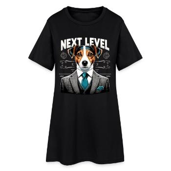 Jack Russell Terrier Anzug Next Level Geschenk - Frauen T-Shirt-Kleid - Schwarz - Vorne