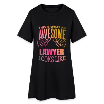 Droit du droit - Robe T-shirt Femme - noir - Devant