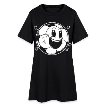 Football Cartoon Look - Robe T-shirt Femme - noir - Devant