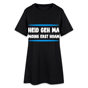 Bayrischer Spruch  - Frauen T-Shirt-Kleid - Schwarz - Vorne
