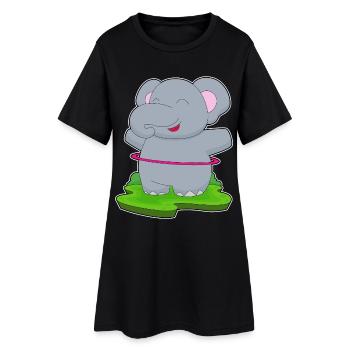 Gymnastique d’entraînement Elephant Hoop - Robe T-shirt Femme - noir - Devant