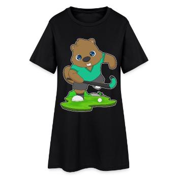Bâton de hockey sur gazon Beaver - Robe T-shirt Femme - noir - Devant