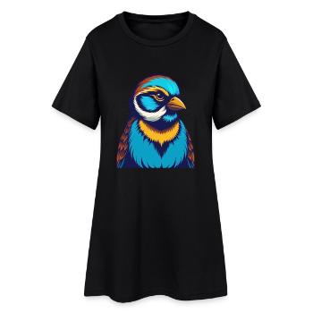 Spatz Bunte Kawaii Cartoon Figur Clipart - Frauen T-Shirt-Kleid - Schwarz - Vorne