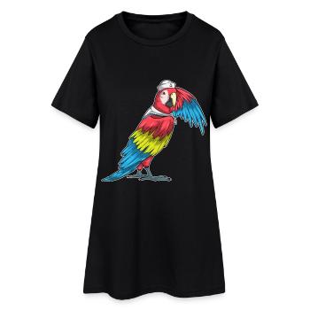 Chapeau de marin Parrot Sailor - Robe T-shirt Femme - noir - Devant