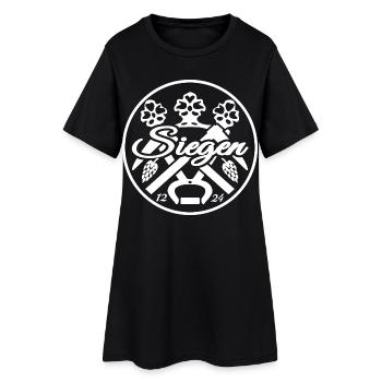 Stadt Siegen Krönchen Bergbau Hüttenmann Hopfen - Frauen T-Shirt-Kleid - Schwarz - Vorne