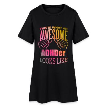 TDAH - Robe T-shirt Femme - noir - Devant
