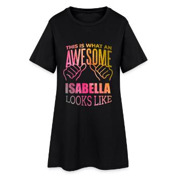 Isabella - Women’s T-Shirt Dress - black - Front