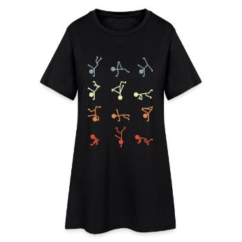 Figurines bâton breakdancer - Robe T-shirt Femme - noir - Devant