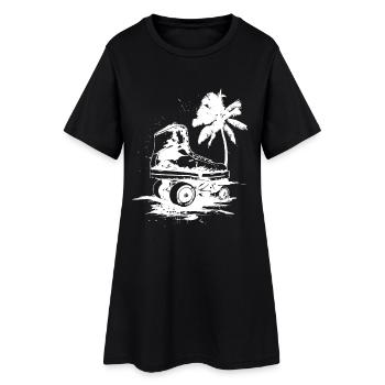 Roller Skating Drawing - Women’s T-Shirt Dress - black - Front