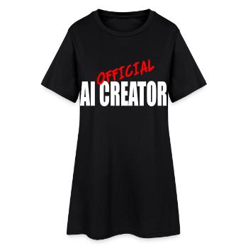 Conception graphique officielle du créateur d’IA - Robe T-shirt Femme - noir - Devant