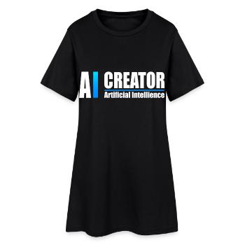 Créateur d’IA Passionné d’intelligence artificielle - Robe T-shirt Femme - noir - Devant
