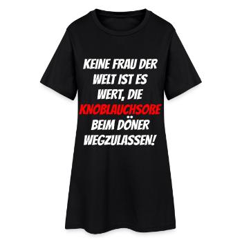 Keine Frau Der Welt Knoblauchsoße Döner Lustig - Frauen T-Shirt-Kleid - Schwarz - Vorne