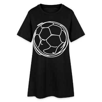 Dessin de football - Robe T-shirt Femme - noir - Devant
