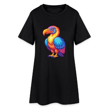 Geier Bunte Kawaii Cartoon Figur Clipart - Frauen T-Shirt-Kleid - Schwarz - Vorne