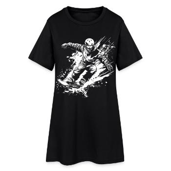 Snowboarders - Robe T-shirt Femme - noir - Devant